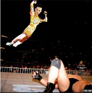 Katy Perry on Fire in honor of the legendary Bam Bam Bigelow?
